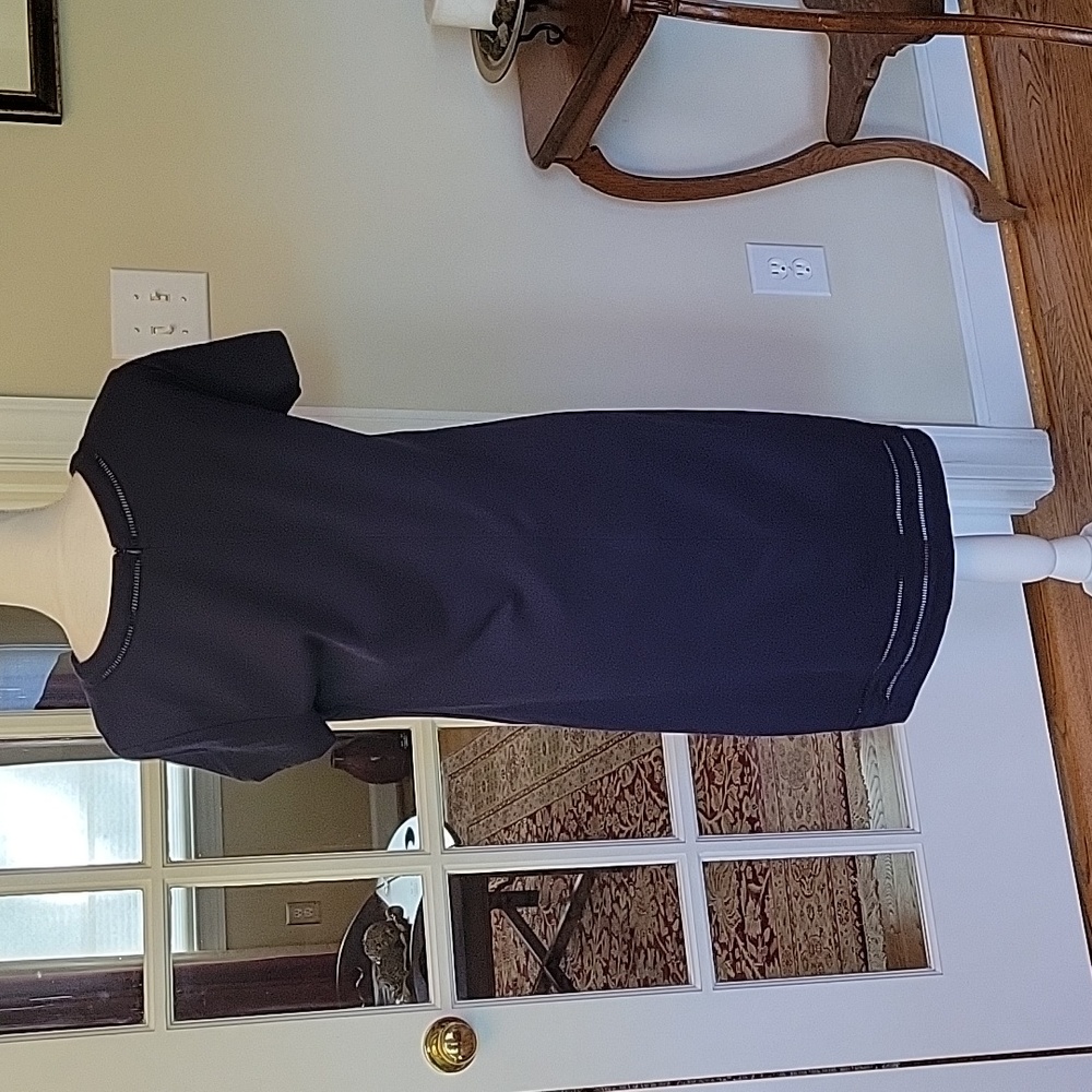 Brooks Brothers navy cotton blend summer dress 8 - Picture 5 of 7